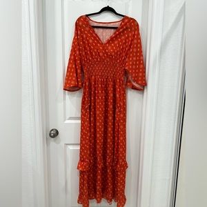 VICI orange maxi dress - NWOT